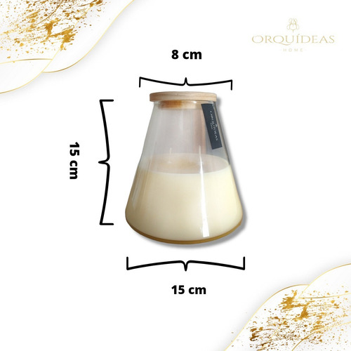Velón Aromático De Cera De Soja Perfumada Cónico Mini Xl