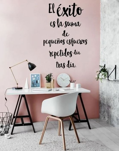 Frase Motivacional El Éxito Decoración Adhesiva Oficinas
