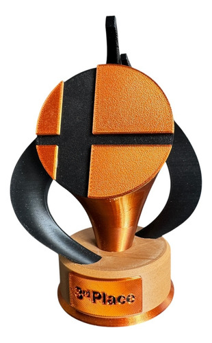 Kit 3 Trofeos Super Smash Bros Ultimate Figura Switch Ssbu Dorado