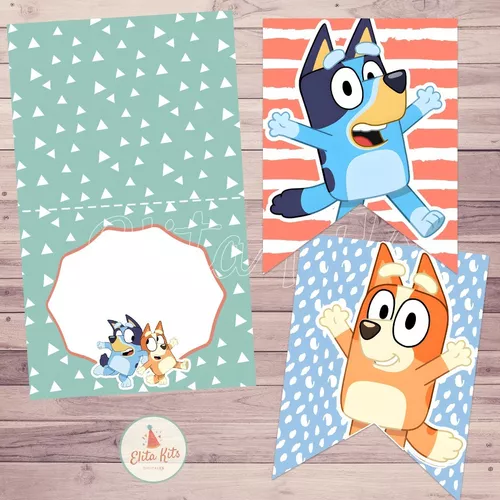 Kits para Imprimir Gratis - 💙 Tarjetas de Cumpleaños de Bluey para editar  con Foto 💙