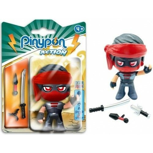 Pinypon Action Ninja Con Accesorios Vincha Roja Original!!