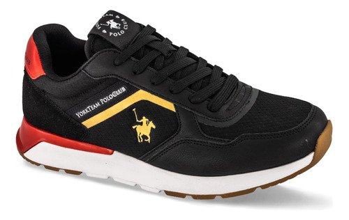 Tenis Urbano Polo Club Flexible De Textil Para Hombre Negro