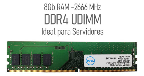 Memoria Ram Dell Snpy7n41c/8g 8gb Ddr4 2666mhz Udimm