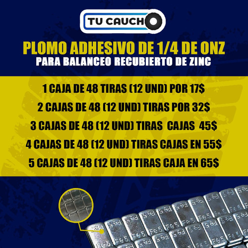 Plomo Adhesivo De 1/4 Onz Para Balanceo