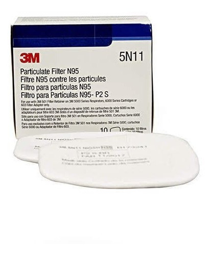 Filtro 3m 5n11 Para Material Particulado N95 X 2 Unidades