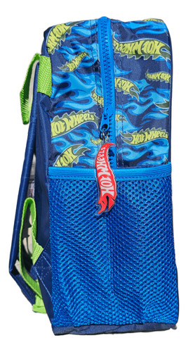Mochila Hot Wheels Jardín Espalda 12 Pulgadas Wabro Original Azul Liso
