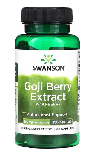 Extracto De Baya De Goji Swanson 500mg 60 Caps Antioxidante