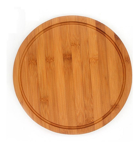 Imagen 2 de 8 de Tabla Para Pizza Picada En Madera Bambu 33cm