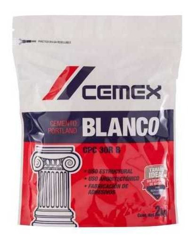 Cemento Blanco Bolsa Original 2kg Cemex