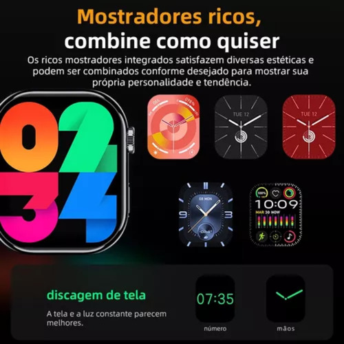 Relógio Smartwatch A10 Mini Com 2 Pulseiras A Prova D'água