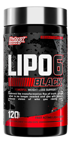 Pre Entreno Termogénico Nutrex Research Lipo 6 Black 120 Capsulas Sin sabor