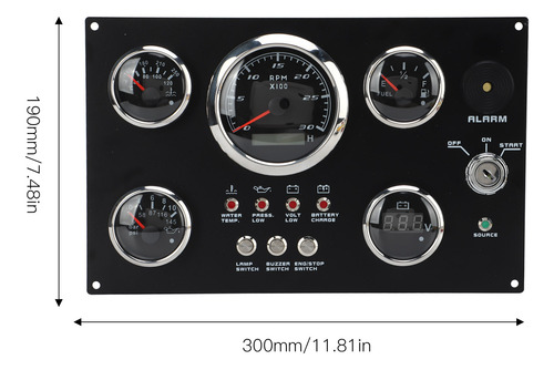Grupo De Indicadores Digitales 5 En 1, Rpm Del Motor, Nivel