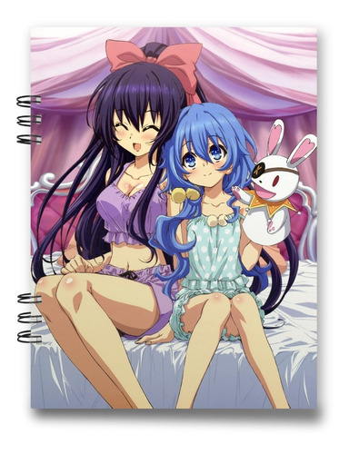 Imagen 4 de 6 de Cuaderno Anime Date A Live 15x20 Cms Media Carta 100 Hojas