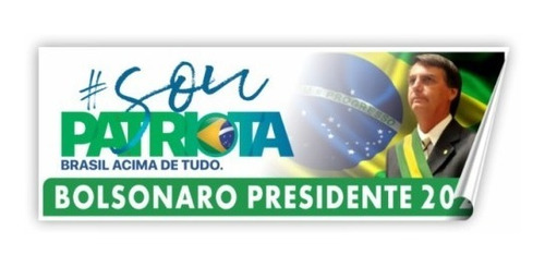 Adesivo Bolsonaro Sou Patriota P/ Carro Moto  - Kit 12pçs