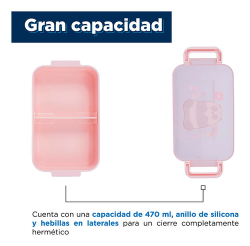 Miniso Contenedor De Alimentos We Bare Bears Panda Plástico Color Rojo