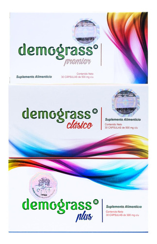 Kit Con 1 Caja Demograss Clasico Plus Premier 30 Cáp Sabor Sin Sabor