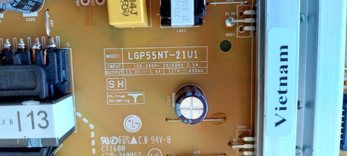 Fuente Lg 43uq8000aub /eay65895522 /lgp55nt-21u1 (Usado)