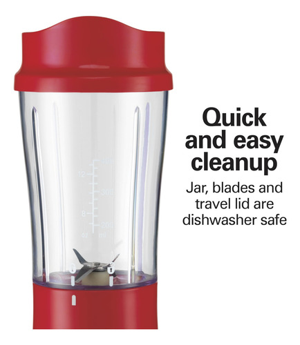 Licuadora Portátil Hamilton Beach 51101rv 400 Ml Roja Con Ta