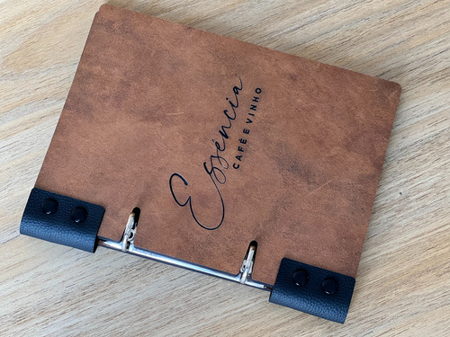 Capa De Cardápio 15x21cm Menu, Fichário Café E Vinhos 10 Uni