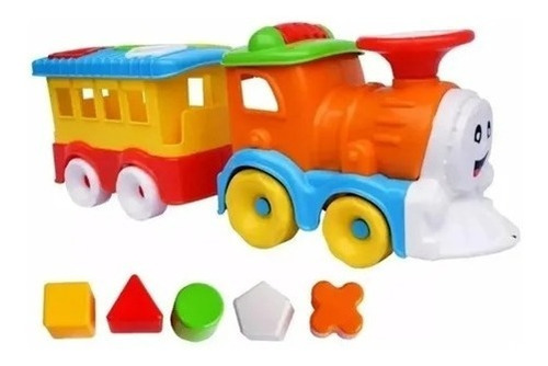Tren Con Vagón De Encastre Calesita Devoto Hobbies