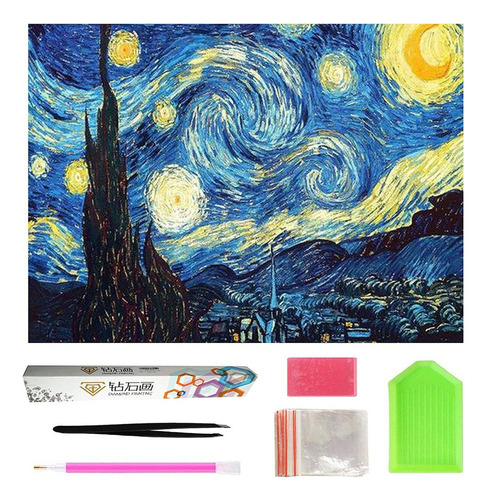 Pintura Diamante 5d Taladro Completo Grande 40x50cm Van Gogh