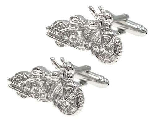 Mancuernillas Thot Ra Motocicleta Moto Para Camisa E-798 Color Plateado
