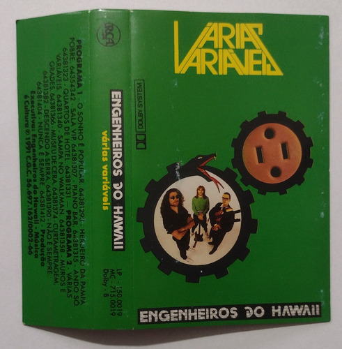 Fita Cassete Engenheiros Do Hawaii Várias Variáveis 1991 K7 (Usado)