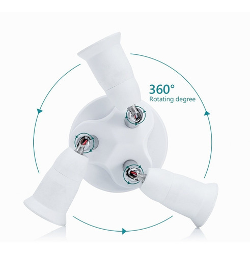 Jackyled 3 En 1 Luz Del Divisor Del Zócalo E26 E27 Adaptador