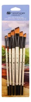 Comprar Set De 6 Pinceles Artísticos Prestige Acrílico Óleo Acuarela Cerdas Amarillo