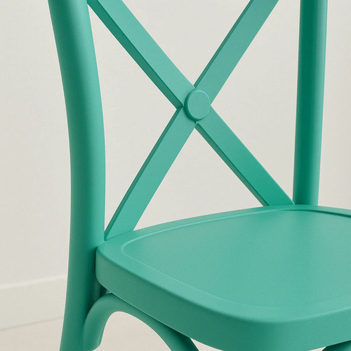Pack 4 Sillas De Terraza O Comedor Crossback Danubio - Menta