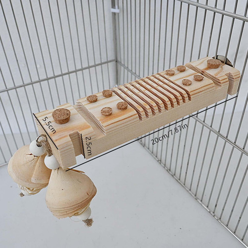 Juguete De Corcho Para Masticar Pájaros De Madera, Juguete