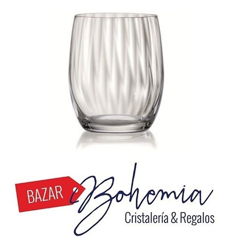 Vasos Agua Cristal Bohemia Original Setx6 Waterfall 300ml
