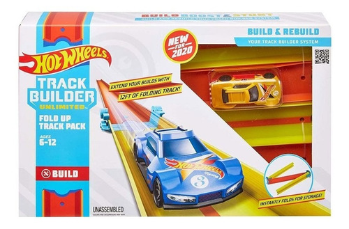 Imagem 1 de 8 de Hot Wheels Track Builder Conjunto De Pista - Glc91 Mattel
