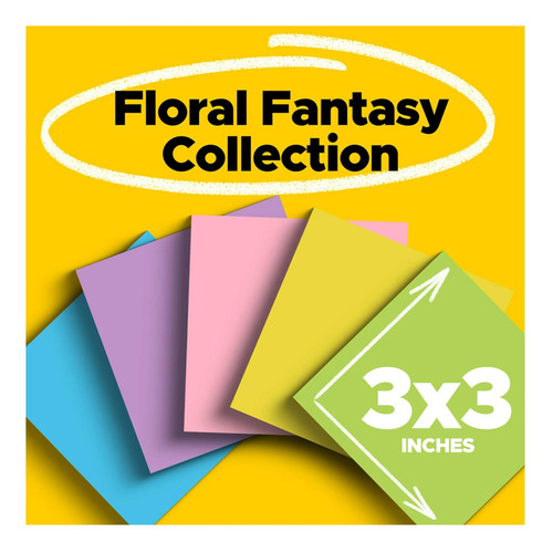 Notas Post-it, 3 In X 3 Pulgadas, 14 Almohadillas De Notas Y