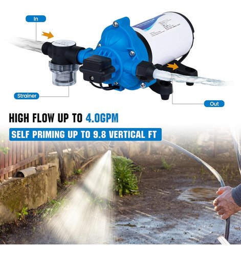 Bomba De Diafragma De Presión De Agua De 110 V, 4 Gpm ...