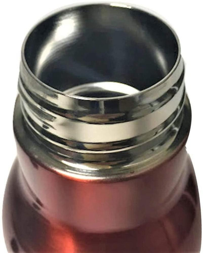 Imagem 4 de 8 de Garrafa Squeeze Italiana Vermelha 500 Ml Aço Inox Bialetti