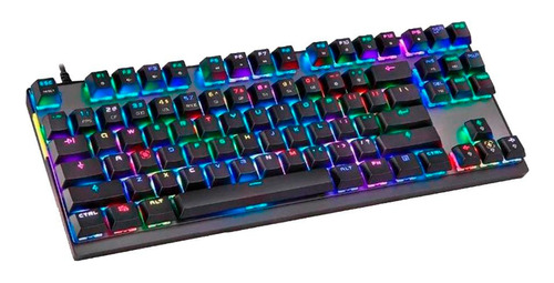 Teclado Motospeed Ck82 Switch Vermelho Rgb - Preto