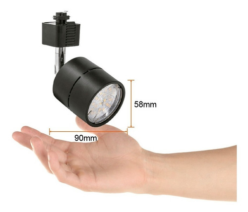 Imagen 4 de 5 de Spot Para Riel De Sobreponer En Techo Tecnolite Ysn-367l/n