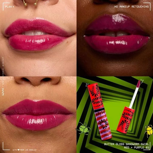 4 Lip Gloss Beetlejuice X Nyx, Original Nuevos
