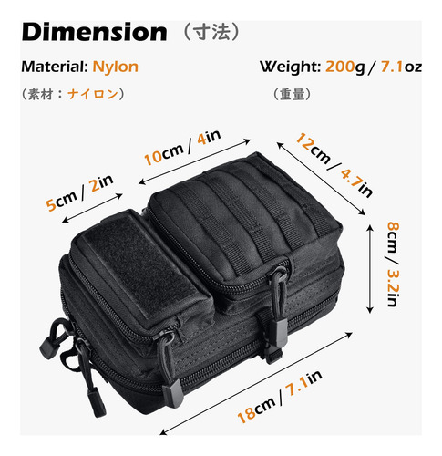 Riñonera Tactical Molle Utility Pouch A420