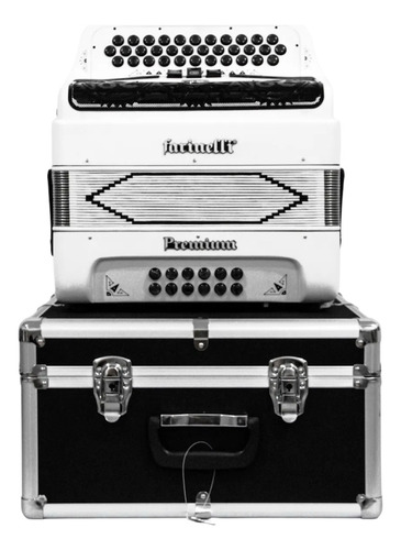 Acordeón Farinelli 3412fawhg Premium 34 Bot 3 Registros Fa Blanco
