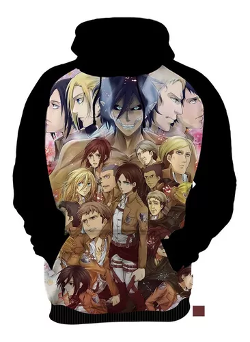 Blusa De Frio Moletom Ataque Dos Titãs Anime Luta Filme 10