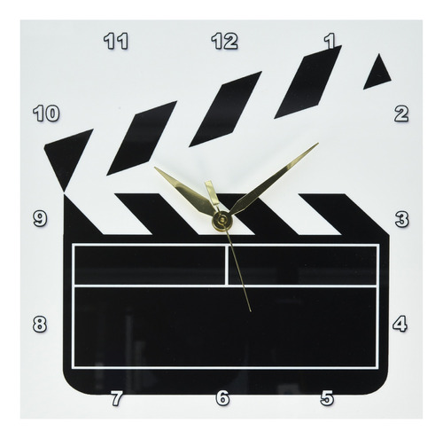 Reloj De Pared Con Tablilla De Película 25.4 X 25.4 Cm