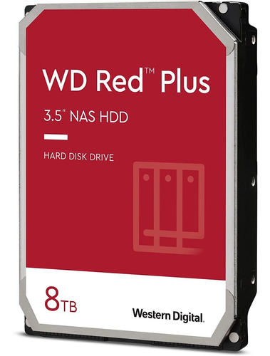 Imagen 1 de 3 de Disco Duro Interno Western Digital 8tb Wd Red Plus Nas H...