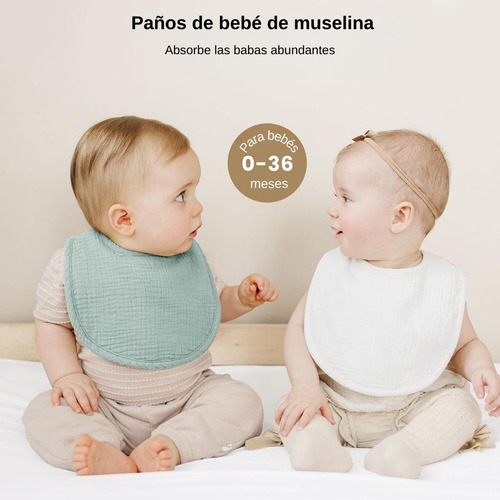 U Chef Set De 8 Baberos Impermeables 100% Algodón Unisex