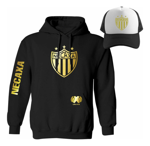 Kit Sudadera + Gorra Mod Necaxa Los Rayos Liga Mx Gold