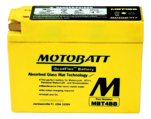 Bateria Gel Motobatt 12v 2.5a Yamaha Ttr 50 90 110 E Yt4b-bs