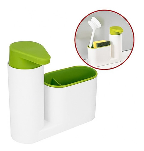 Dispensador De Jabón Lavalozas Lavaplatos Y Porta Esponja
