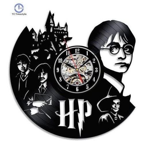 Reloj Corte Laser 4037 Harry Potter Hogwarts Siluetas