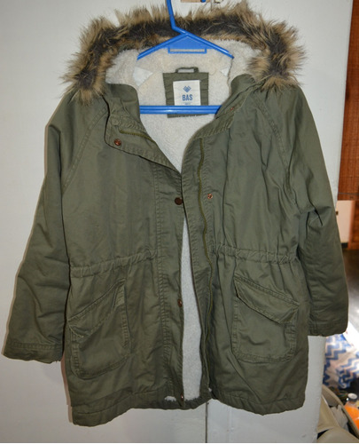 Campera Parka Niña Bas Corderito Talle 12